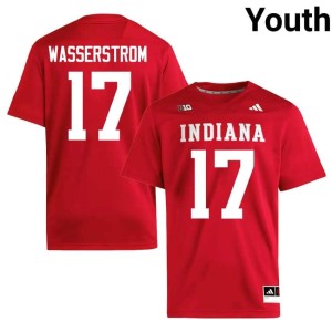 Jackson Wasserstrom Youth IU College Football Crimson #17 Player Jerseys 529824-367