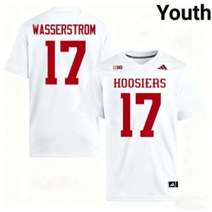Jackson Wasserstrom #17 Youth White IU Replica College Football Jerseys 527805-225