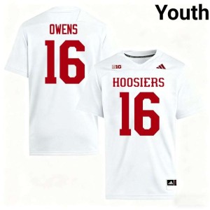 Jamar Owens Indiana Hoosiers College Football White Youth #16 Replica Jerseys 773854-324