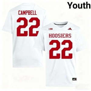 Jayreon Campbell High School #22 Youth Hoosiers College Football White Jerseys 884584-200