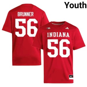 Joe Brunner 2026 #56 College Football Crimson University of Indiana Youth Jersey 314269-418
