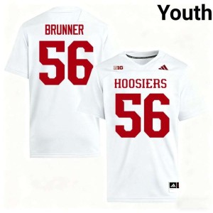 Joe Brunner #56 College Football Indiana Hoosiers White Alumni Youth Jersey 193462-560