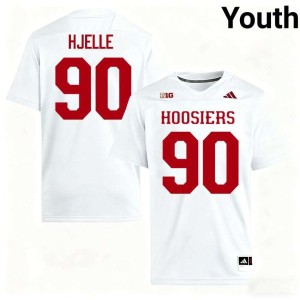 Joe Hjelle Youth College Football #90 White University of Indiana Replica Jerseys 943678-958