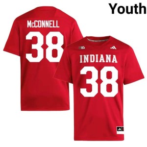 Kaden McConnell Indiana Hoosiers 2026-27 #38 Crimson Youth College Football Jerseys 541522-415