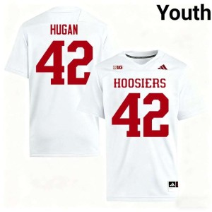 Kevontay Hugan College Football Official Youth #42 University of Indiana White Jerseys 581921-151