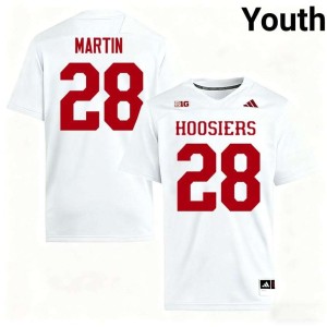 Khobie Martin IU Youth NCAA College Football White #28 Jersey 325963-192