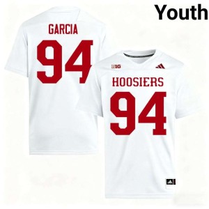 Kyler Garcia White #94 College Football Youth Indiana Hoosiers Replica Jerseys 825933-974