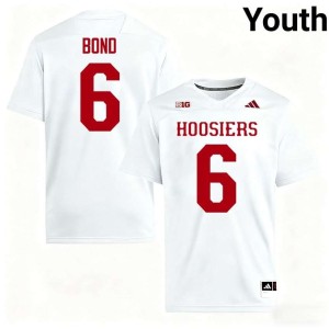 Lebron Bond Player White Indiana Hoosiers College Football Youth #6 Jerseys 436664-488