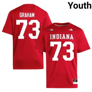 Luke Graham #73 Youth 2026 Crimson College Football Jersey 348054-872