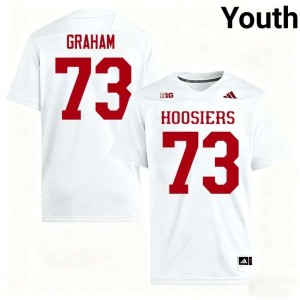 Luke Graham #73 White High School Youth College Football Jerseys 721587-945