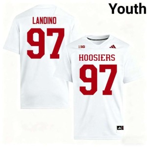 Mario Landino #97 White Player Indiana Hoosiers Youth College Football Jersey 961486-120