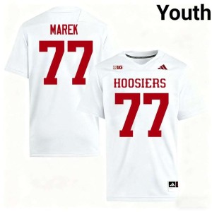 Matt Marek Limited College Football White Youth Hoosiers #77 Jerseys 172449-386