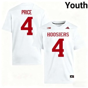Myles Price #4 Youth Indiana University College Football Official White Jersey 490457-315