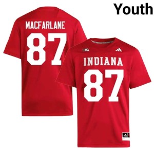 PJ MacFarlane Youth Game Crimson College Football #87 Jerseys 308575-833