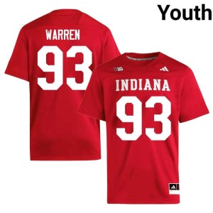 Quinn Warren Crimson Youth IU Hoosiers Game College Football #93 Jerseys 949081-630