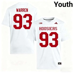 Quinn Warren Alumni Hoosiers College Football Youth #93 White Jerseys 799040-610