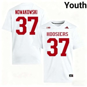 Riley Nowakowski #37 White 2026 College Football Youth The Hoosier State Jerseys 762926-440