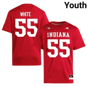 Rodney White Youth Crimson High School College Football Indiana University #55 Jersey 927989-736
