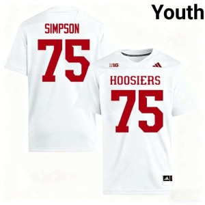 Sam Simpson IU Hoosiers #75 Alumni Youth White College Football Jersey 283230-220