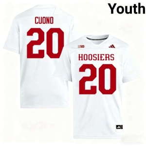 Sean Cuono #20 College Football White Youth Hoosiers Official Jersey 671830-297