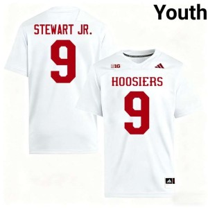 Seaonta Stewart Jr. White #9 Youth College Football The Hoosier State Replica Jerseys 450047-571