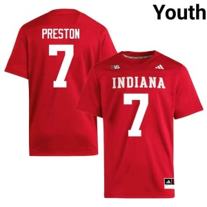 Shazz Preston Limited #7 Indiana College Football Youth Crimson Jerseys 185613-955