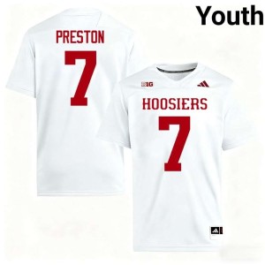 Shazz Preston #7 Youth White College Football High School IU Jerseys 958340-497