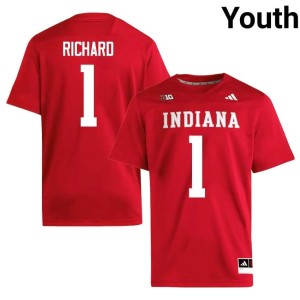 Turbo Richard College Football University of Indiana Official Crimson #1 Youth Jersey 223741-979