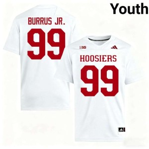 Tyrone Burrus Jr. Youth Indiana University Replica White #99 College Football Jerseys 934014-196