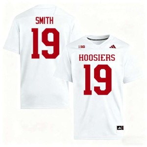 Zacharey Smith Men College Football White #19 Game Indiana Jersey 848659-921